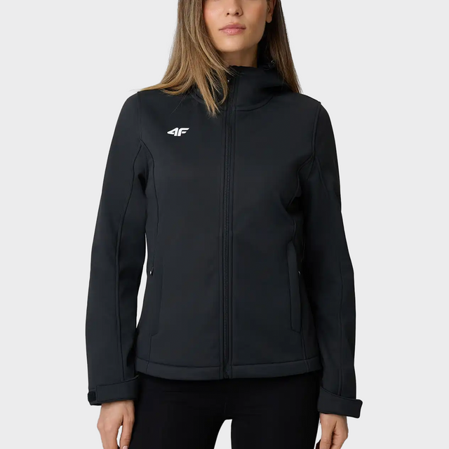 4F sieviešu softshell jaka ar kapuci