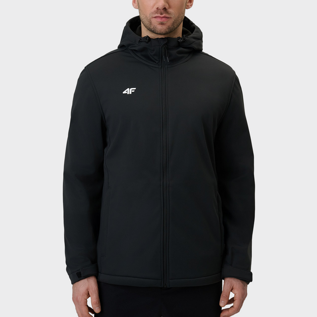 4F vīriešu softshell jaka ar kapuci