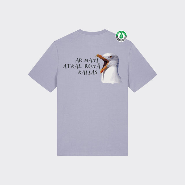 Organiskās kokvilnas T-krekls "Ar mani atkal runā kaijas 2"