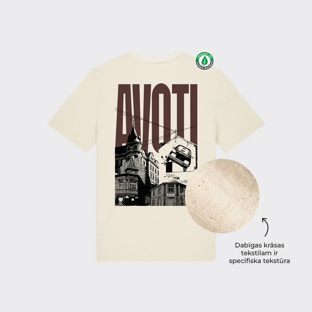 Organiskās kokvilnas T-krekls "Avoti"