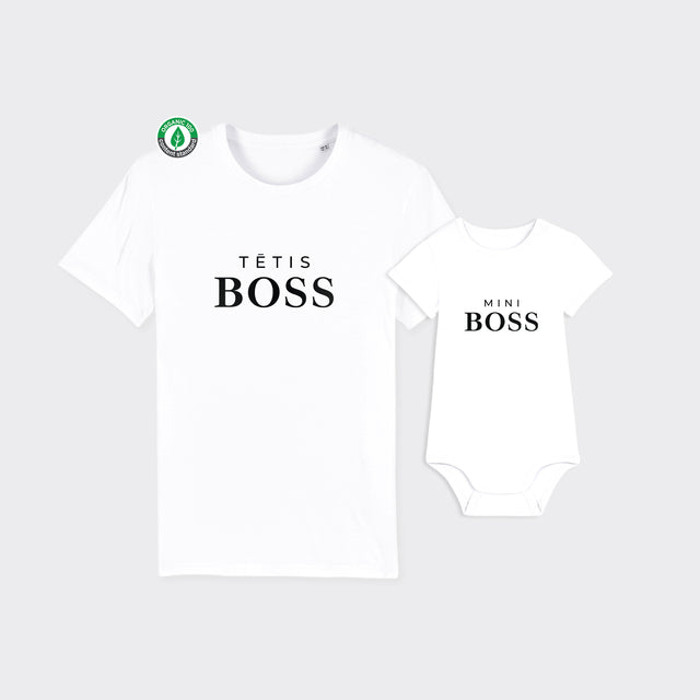 Organiskās kokvilnas komplekts "BOSI" (T-krekls + bodijs)