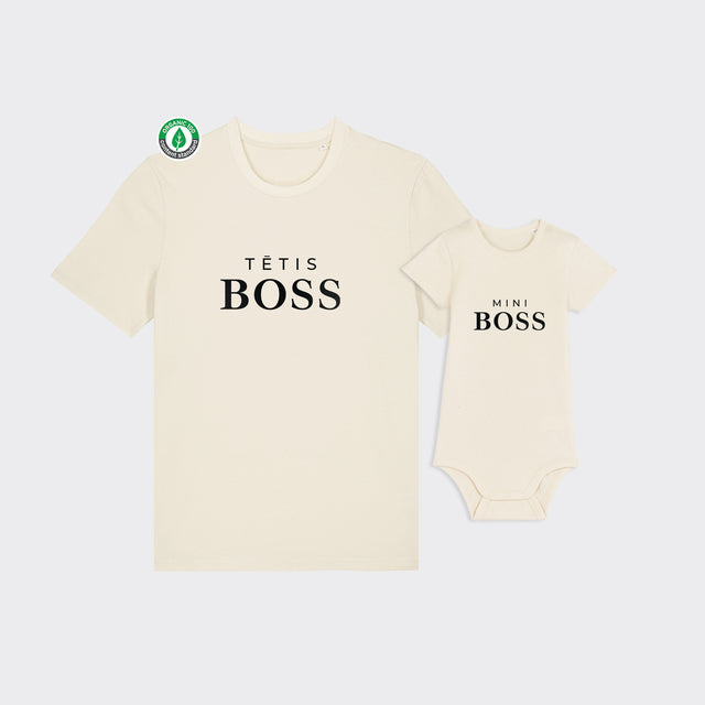 Organiskās kokvilnas komplekts "BOSI" (T-krekls + bodijs)