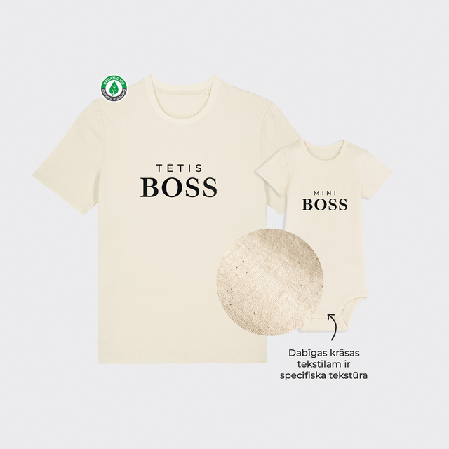 Organiskās kokvilnas komplekts "BOSI" (T-krekls + bodijs)