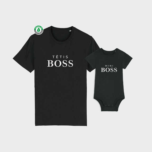 Organiskās kokvilnas komplekts "BOSI" (T-krekls + bodijs)