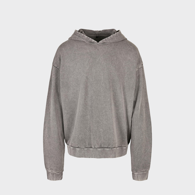 Vīriešu Hūdijs Acid Washed Oversized BY191