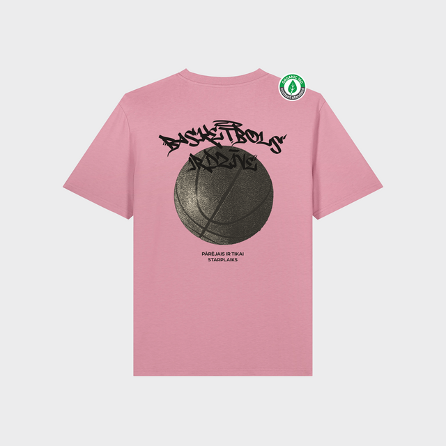 Organiskās kokvilnas T-krekls "Basketbols ir dzīve"