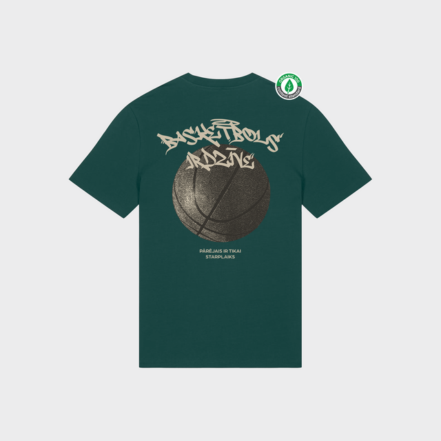 Organiskās kokvilnas T-krekls "Basketbols ir dzīve"