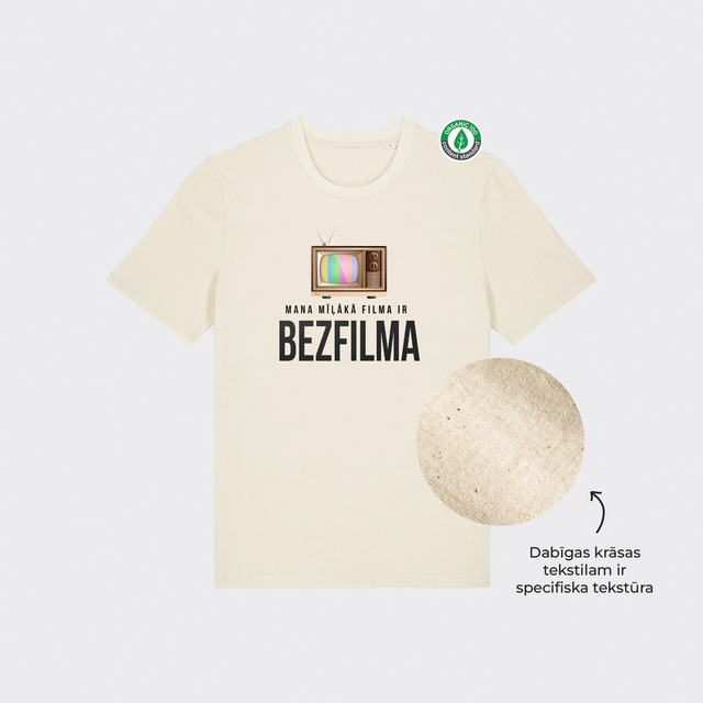 Organiskās kokvilnas T-krekls "Bezfilma"