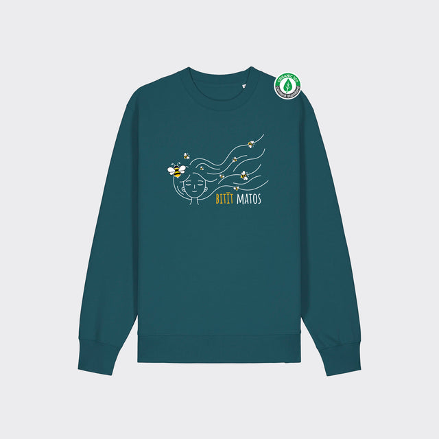 Organiskās kokvilnas džemperis "Bitīt matos"