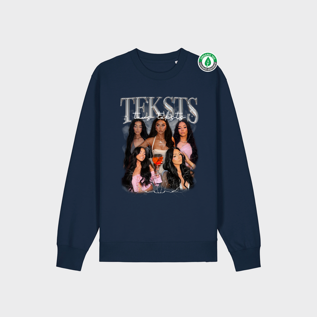 Personalizējams Organiskās kokvilnas džemperis ar personalizētu kolāžu