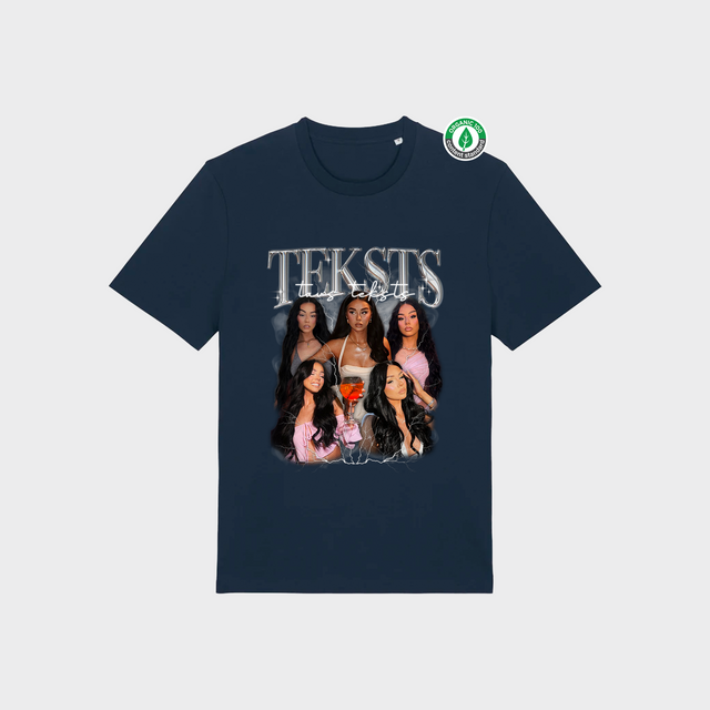 Organiskās kokvilnas T-krekls ar personalizētu kolāžu 2