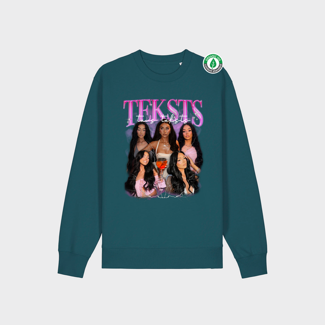 Personalizējams Organiskās kokvilnas džemperis ar personalizētu kolāžu