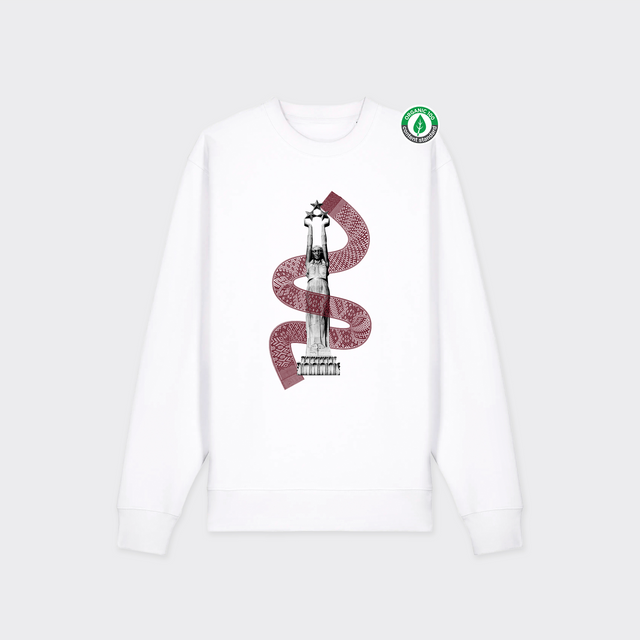 Organiskās kokvilnas džemperis "Brīvības Josta"