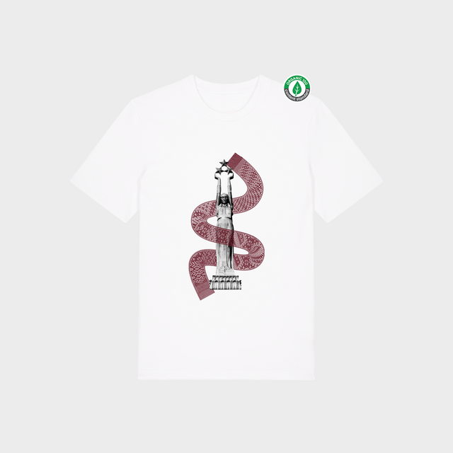 Organiskās kokvilnas T-krekls "Brīvības Josta"