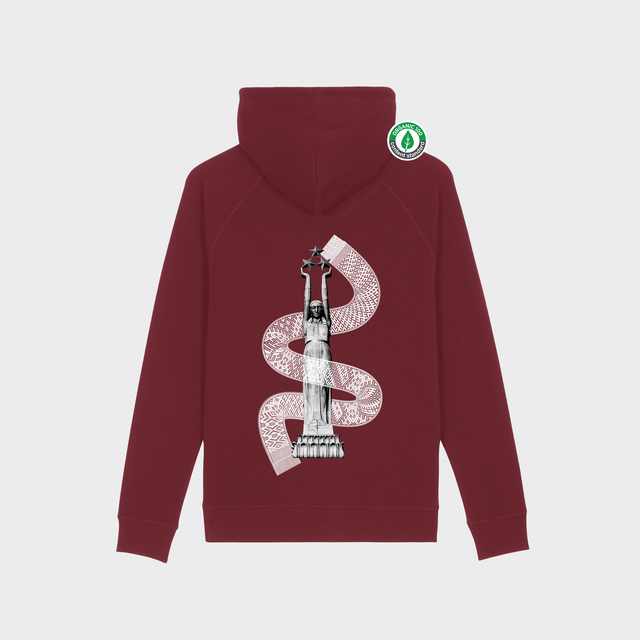 Organiskās kokvilnas hūdijs "Brīvības josta"