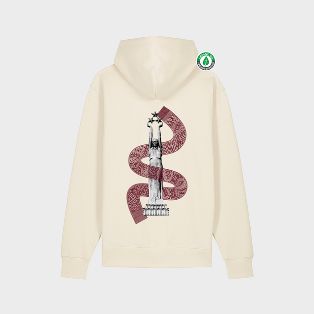 Organiskās kokvilnas hūdijs "Brīvības josta"