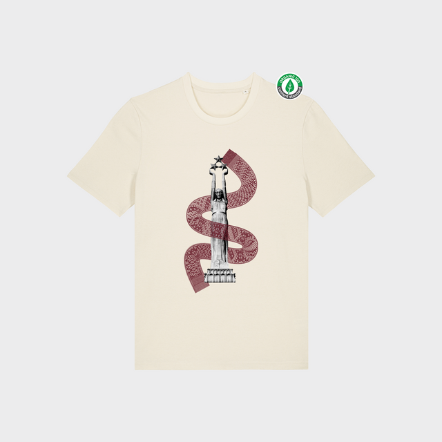 Organiskās kokvilnas T-krekls "Brīvības Josta"