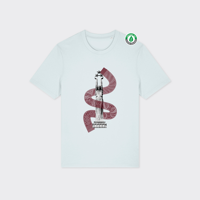 Organiskās kokvilnas T-krekls "Brīvības Josta"