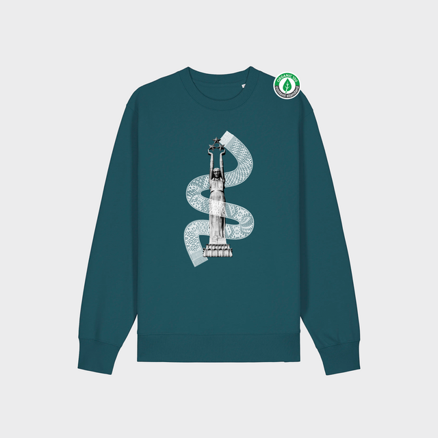 Organiskās kokvilnas džemperis "Brīvības Josta"