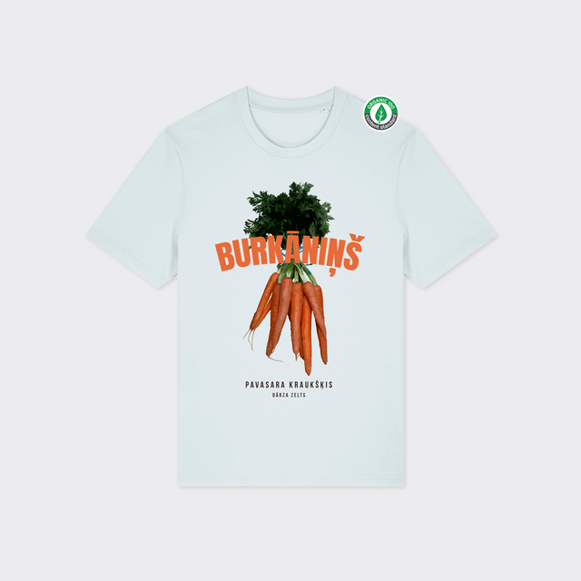 Organiskās kokvilnas T-krekls "Burkāniņš"