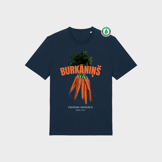 Organiskās kokvilnas T-krekls "Burkāniņš"