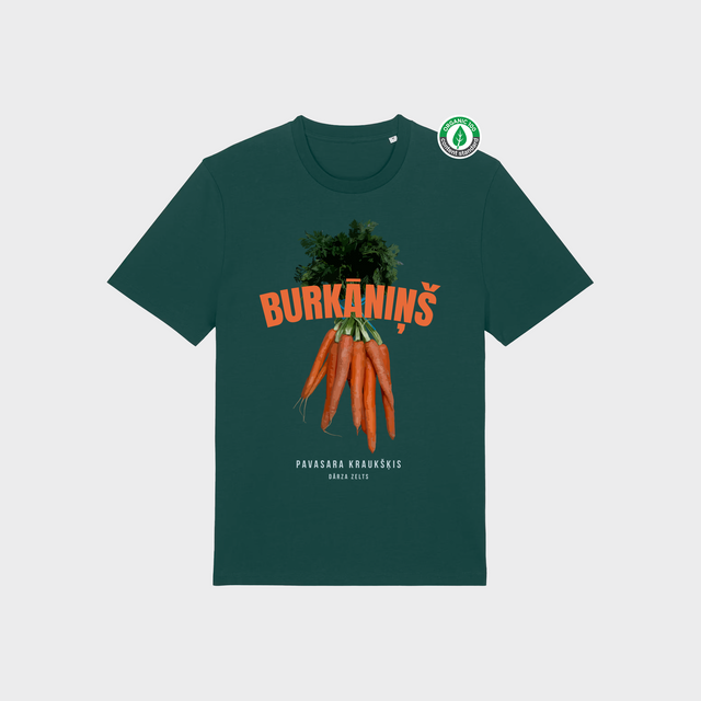Organiskās kokvilnas T-krekls "Burkāniņš"