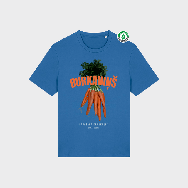 Organiskās kokvilnas T-krekls "Burkāniņš"
