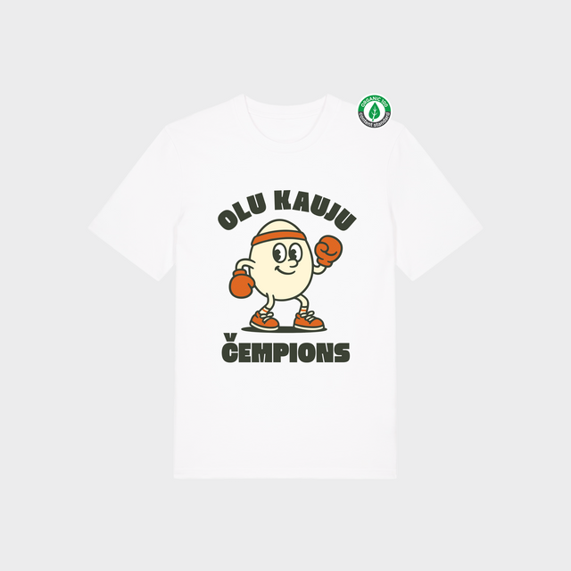 Organiskās kokvilnas T-krekls "Čempions"