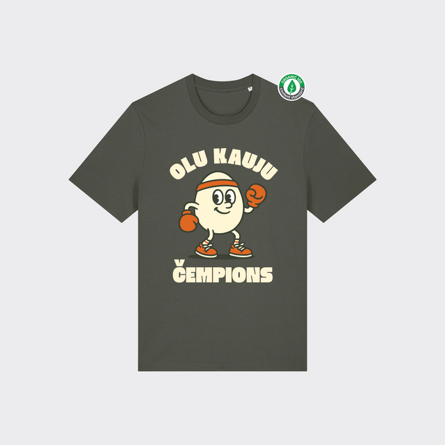 Organiskās kokvilnas T-krekls "Čempions"