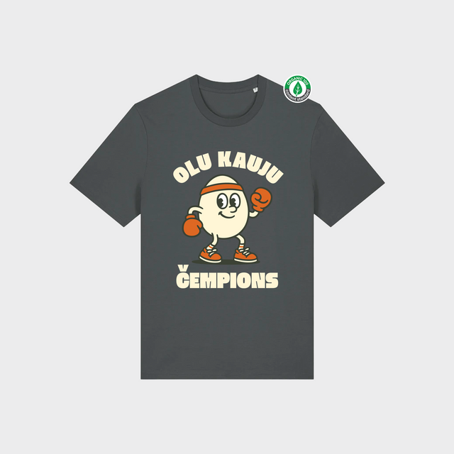 Organiskās kokvilnas T-krekls "Čempions"