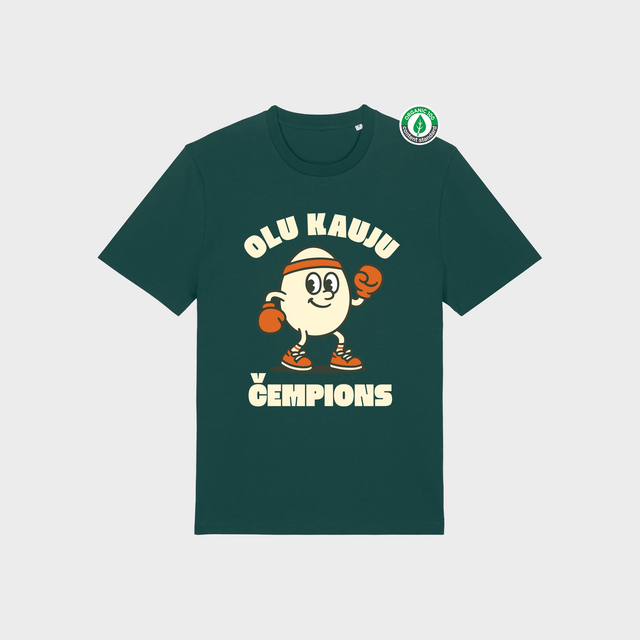 Organiskās kokvilnas T-krekls "Čempions"
