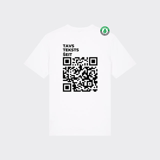 Personalizējams Organiskās kokvilnas T-krekls "QR"