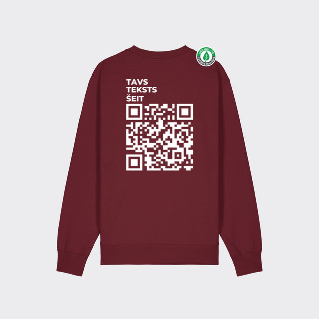 Personalizējams Organiskās kokvilnas džemperis "QR"