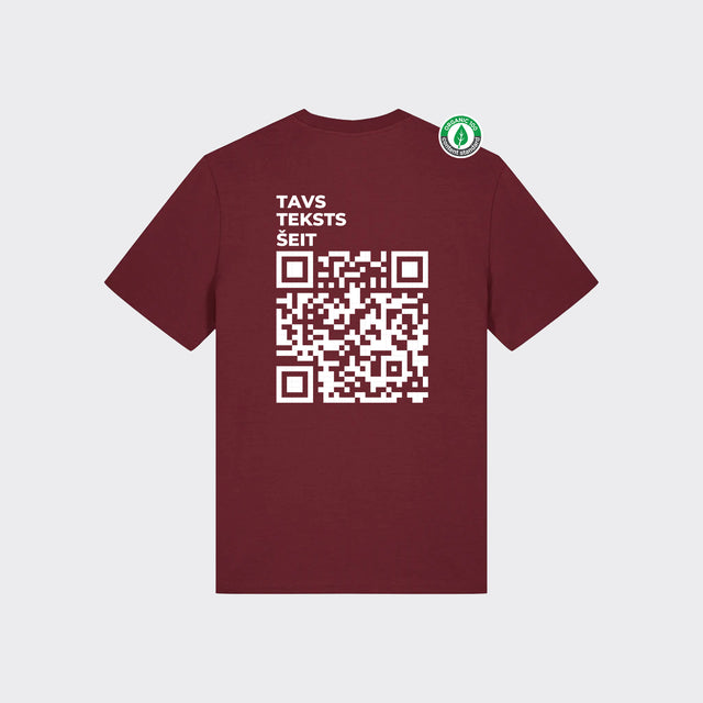 Personalizējams Organiskās kokvilnas T-krekls "QR"