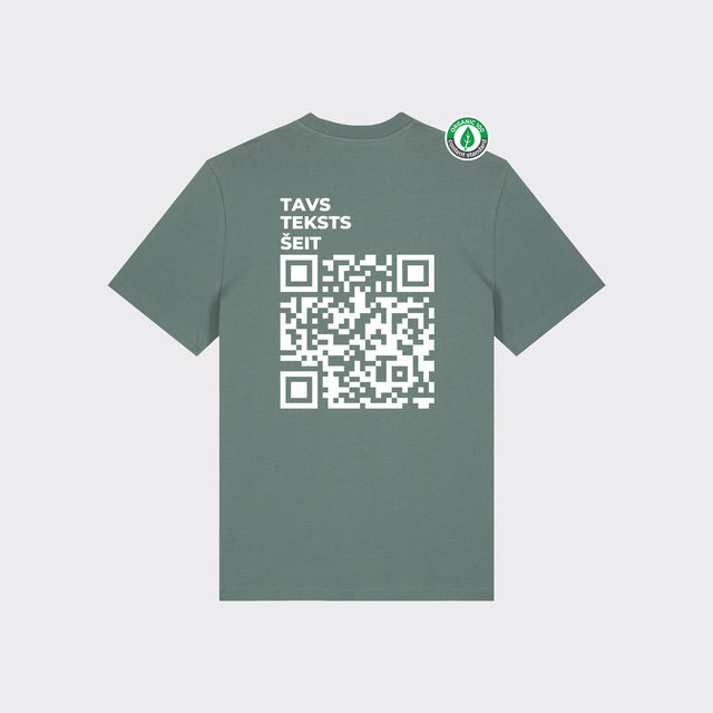 Personalizējams Organiskās kokvilnas T-krekls "QR"
