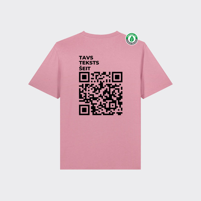 Personalizējams Organiskās kokvilnas T-krekls "QR"