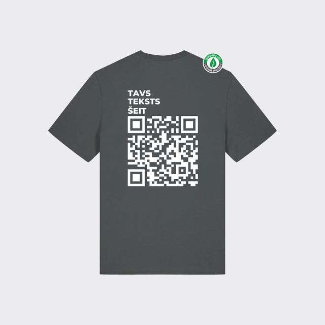 Personalizējams Organiskās kokvilnas T-krekls "QR"