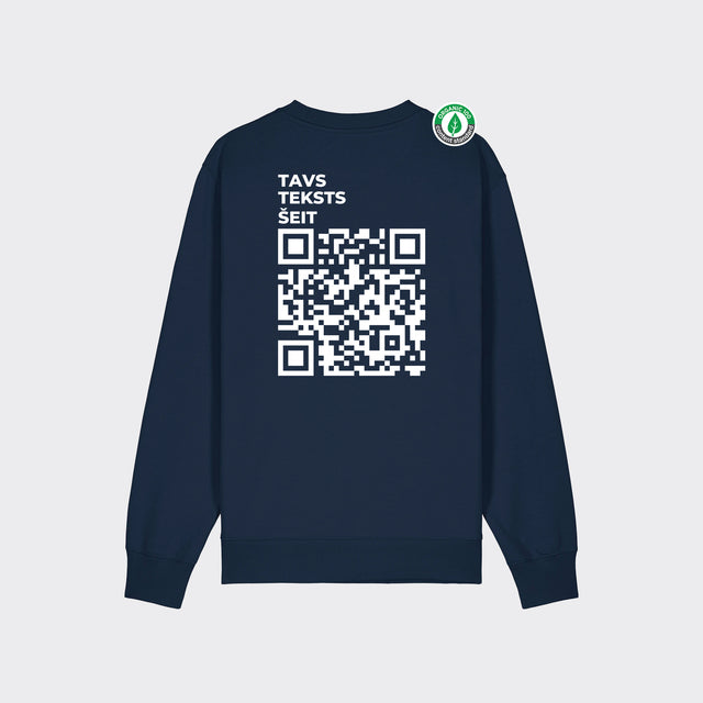 Personalizējams Organiskās kokvilnas džemperis "QR"