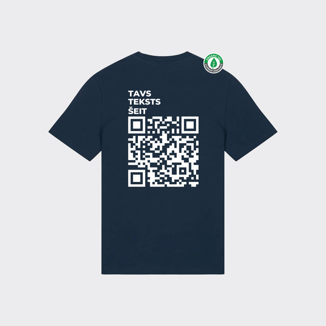 Personalizējams Organiskās kokvilnas T-krekls "QR"