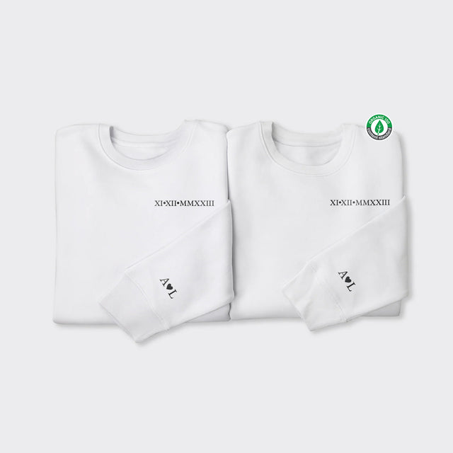 Personalizējams Organiskās kokvilnas džemperu komplekts pārim