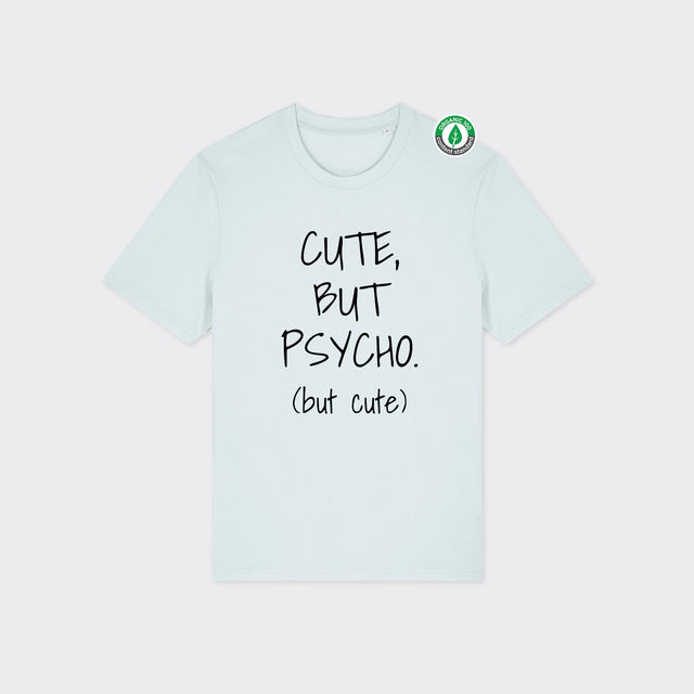 Organiskās kokvilnas T-krekls "Cute Psycho"