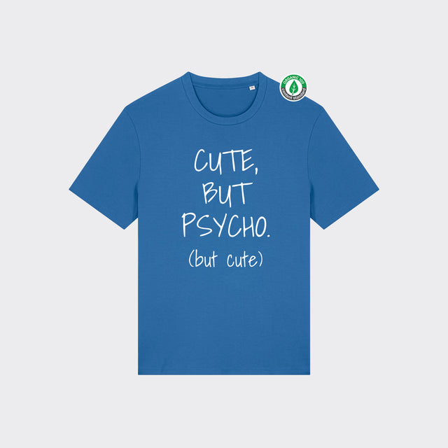 Organiskās kokvilnas T-krekls "Cute Psycho"