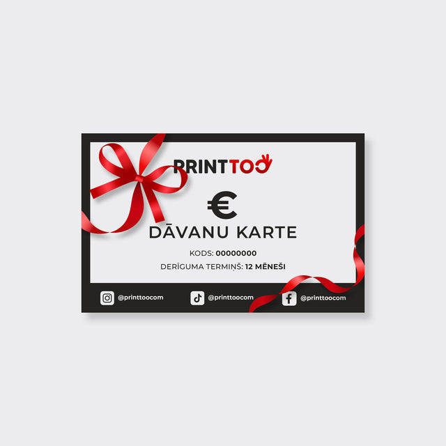 PRINTTOO Dāvanu karte