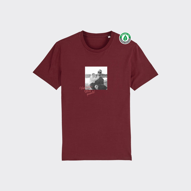 Organiskās kokvilnas T-krekls "Personalizēts retro foto"