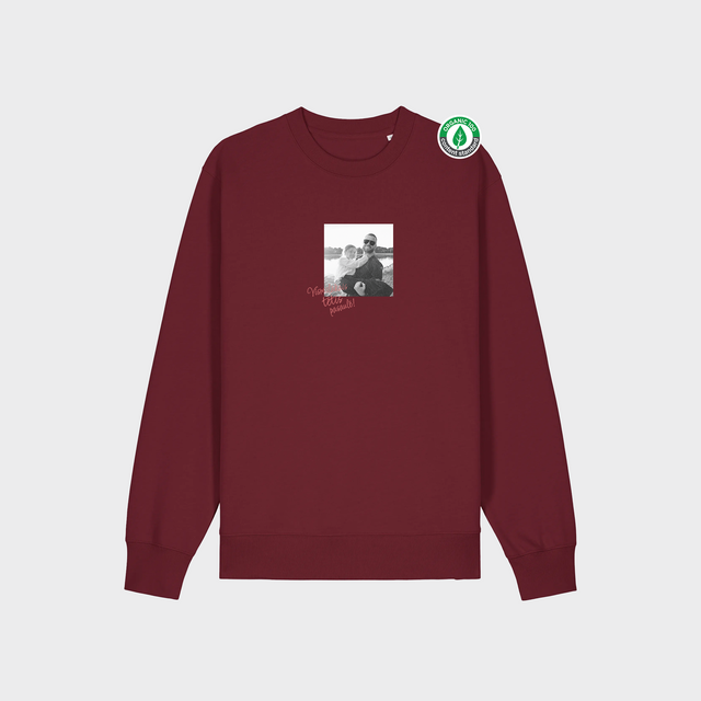 Organiskās kokvilnas džemperis "Personalizēts retro foto"