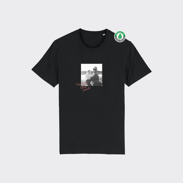 Organiskās kokvilnas T-krekls "Personalizēts retro foto"