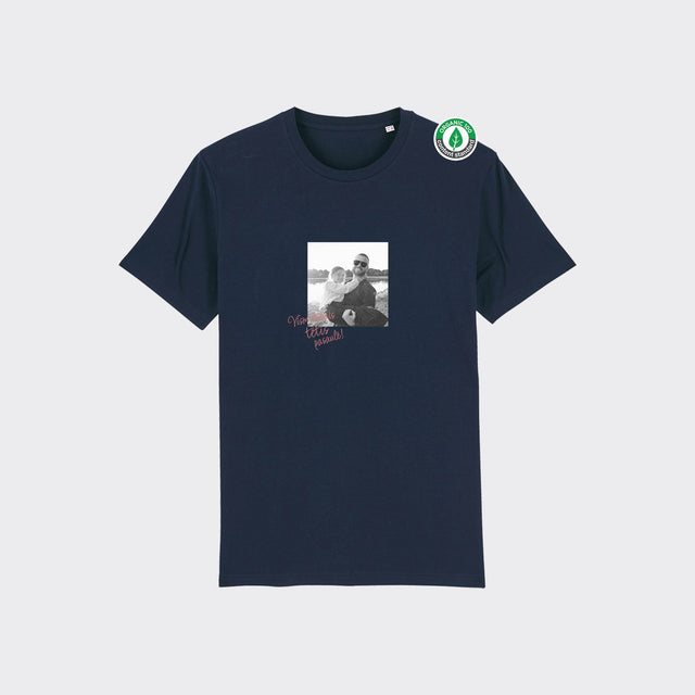Organiskās kokvilnas T-krekls "Personalizēts retro foto"