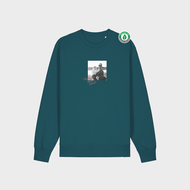 Organiskās kokvilnas džemperis "Personalizēts retro foto"