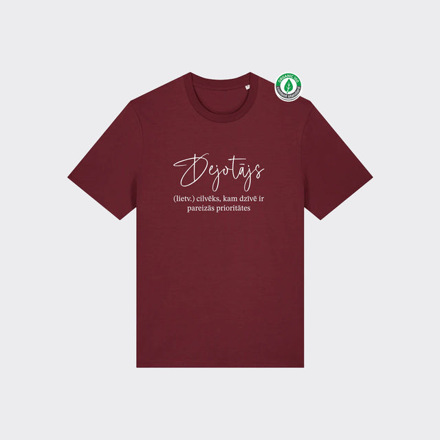 Organiskās kokvilnas T-krekls "Dejotājs (lietv.)"