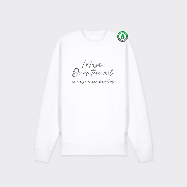 Organiskās kokvilnas džemperis "Dievs Tevi mīl"